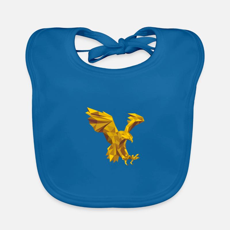 geometrischer Adler - Baby Bio-Lätzchen - Pfauenblau