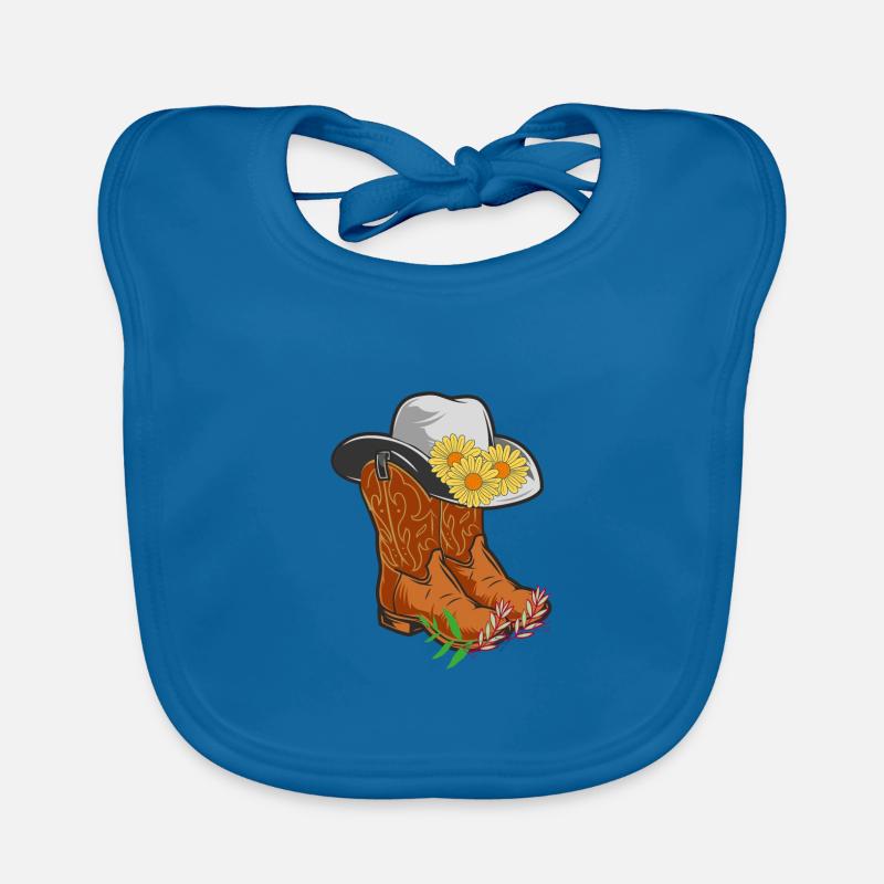COWBOY BOOT Organic Baby Bibs