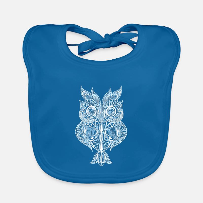 Eule Mandala Baby Bio-Lätzchen