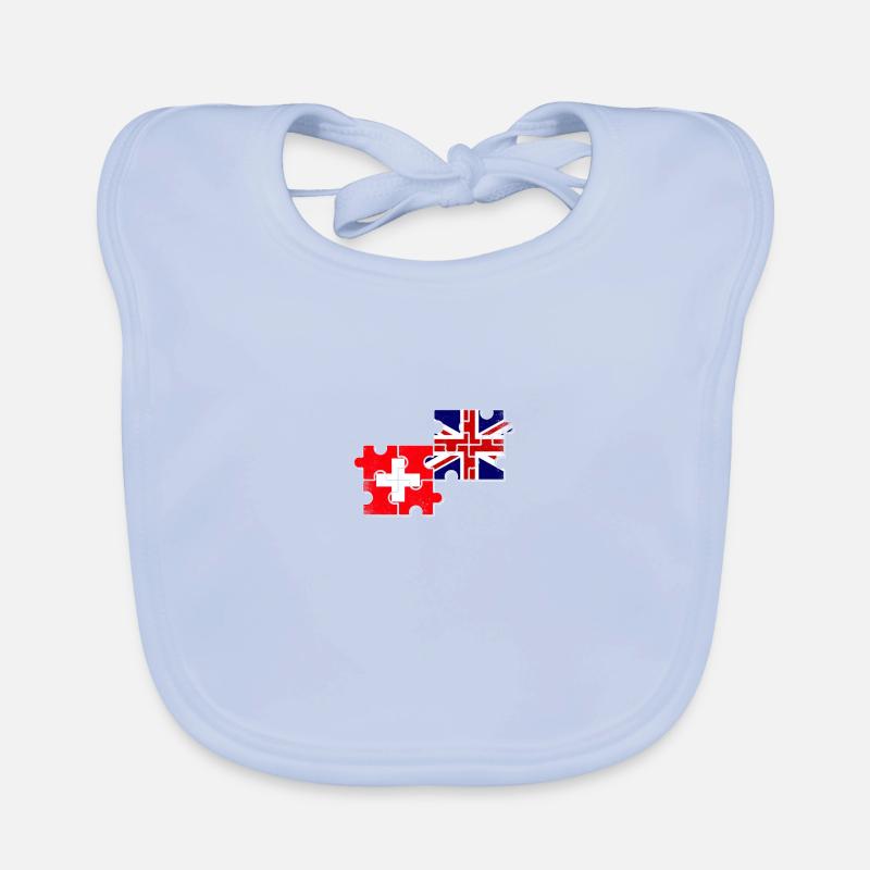 Schweiz UK Flagge Britisch Schweiz Baby Bio-Lätzchen