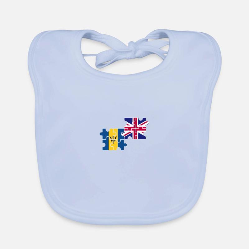 Barbade Drapeau du Royaume-Uni Barbade britannique Bavoir bio Bébé