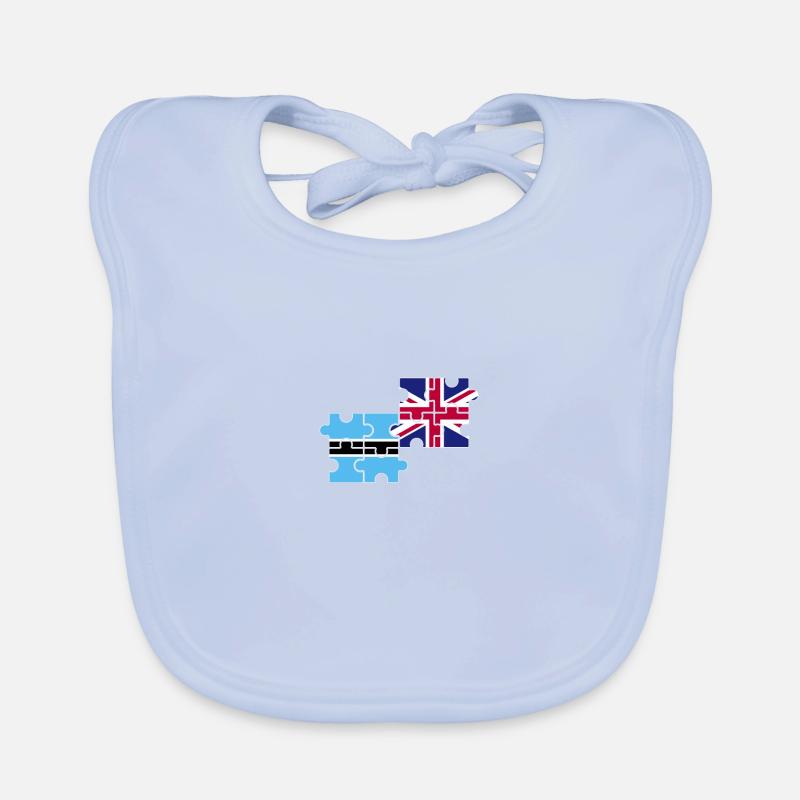 Botswana Drapeau du Royaume-Uni Botswanais britannique Bavoir bio Bébé