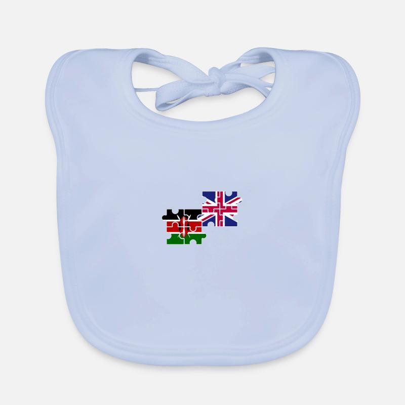 Kenya Drapeau du Royaume-Uni Kényan britannique Bavoir bio Bébé