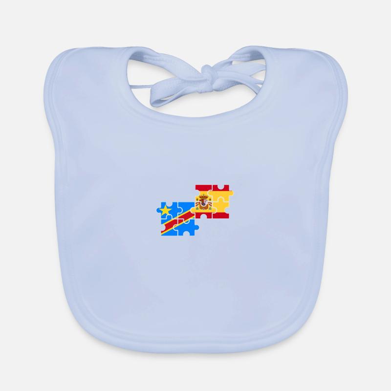 DR Kongo Spanien Flagge Spanisch Kongolese Baby Bio-Lätzchen