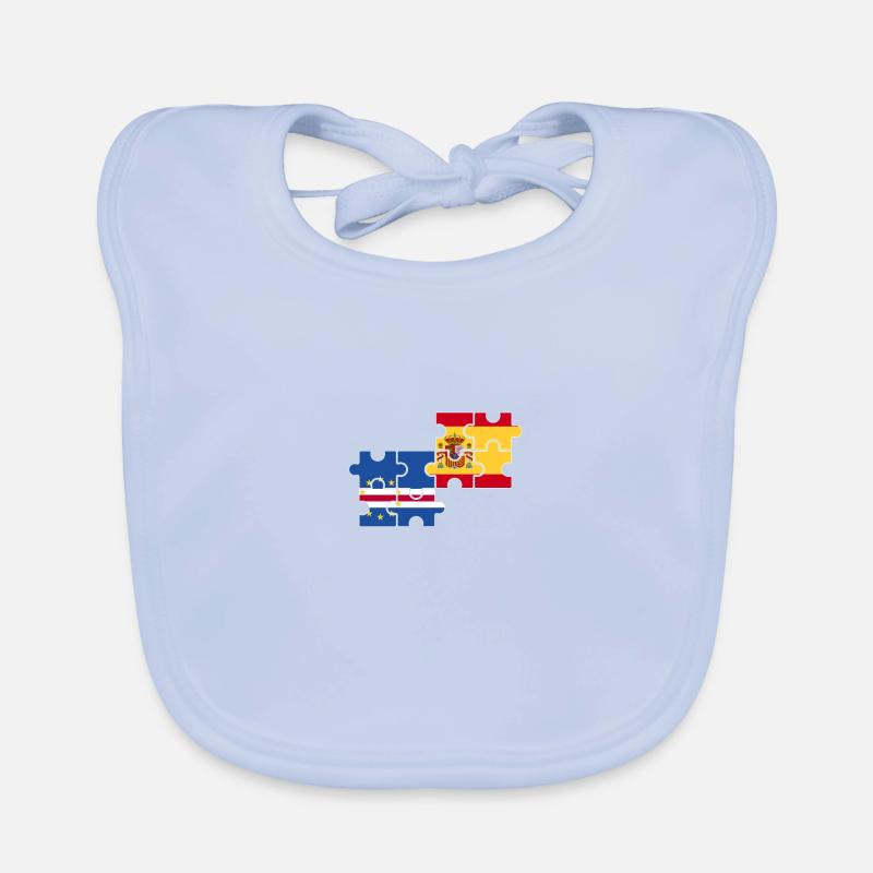 Cap-Vert Espagne Drapeau Espagne Cap-Vert Bavoir bio Bébé