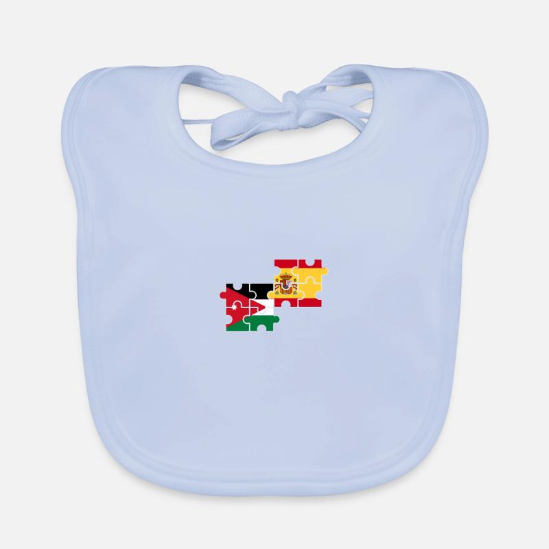Jordanien Spanien Flagge Spanisch Jordanier Baby Bio-Lätzchen