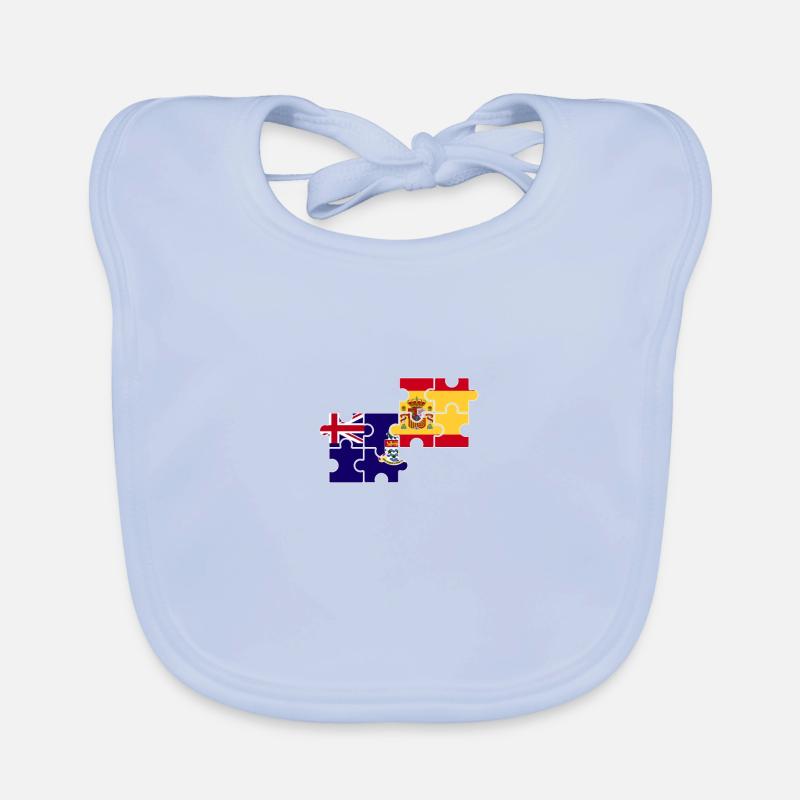 Îles Caïmans Espagne Drapeau espagnol Bavoir bio Bébé