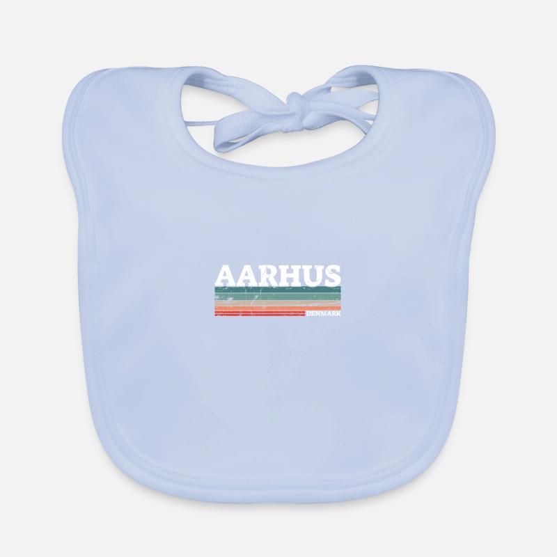 Aarhus Danemark Vintage Danois Retro Dane Bavoir bio Bébé