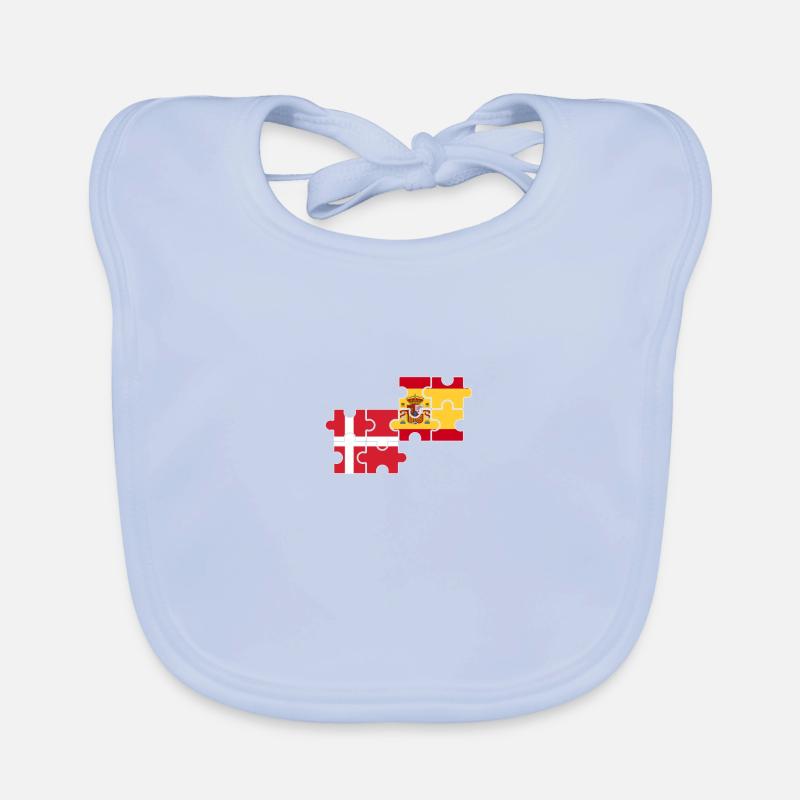 Dänemark Spanien Flagge Spanisch Däne Baby Bio-Lätzchen