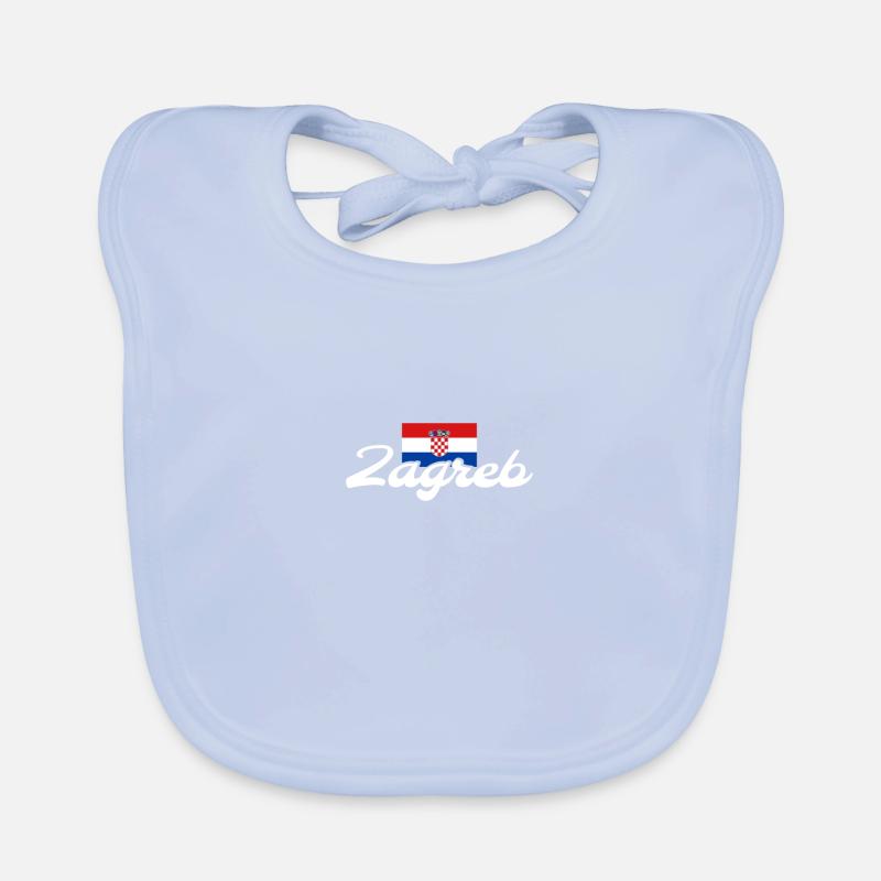 Zagreb Croatie Drapeau croate Croate Bavoir bio Bébé