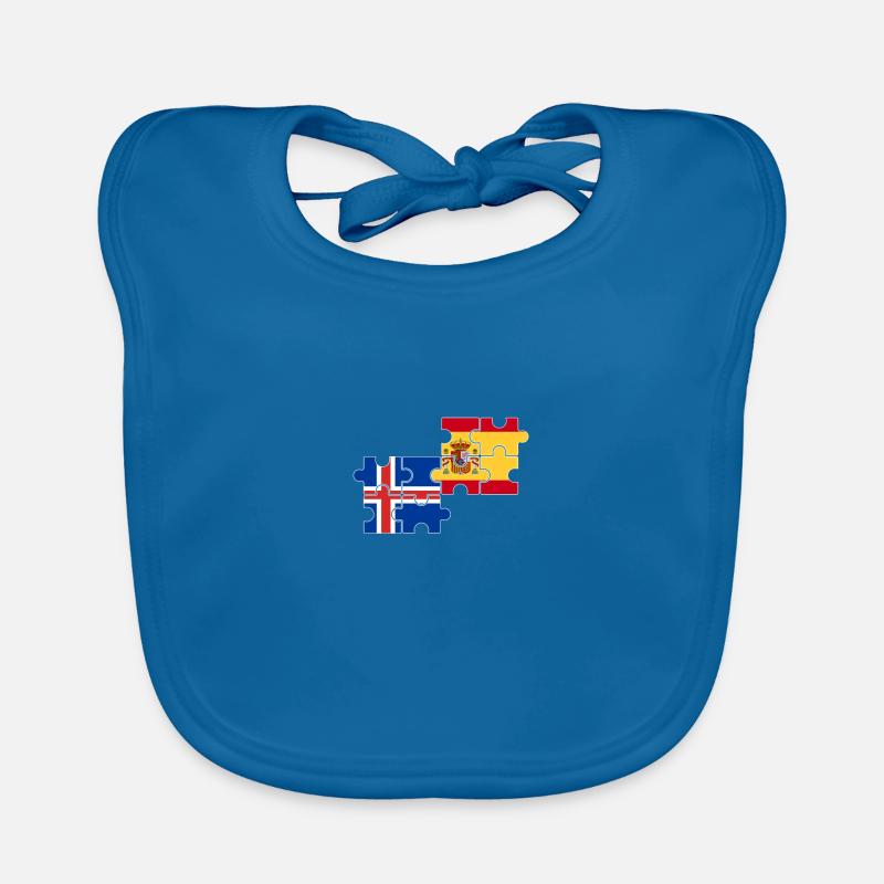 Island Spanien Flagge Spanisch Isländer Baby Bio-Lätzchen