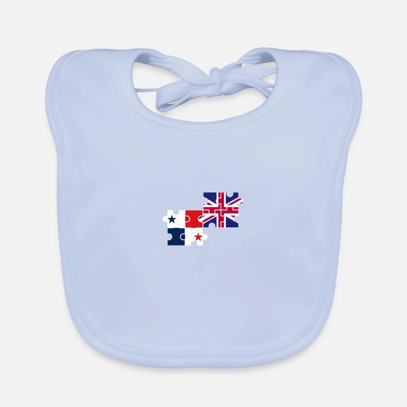 Panama Royaume-Uni Drapeau britannique panaméen Bavoir bio Bébé