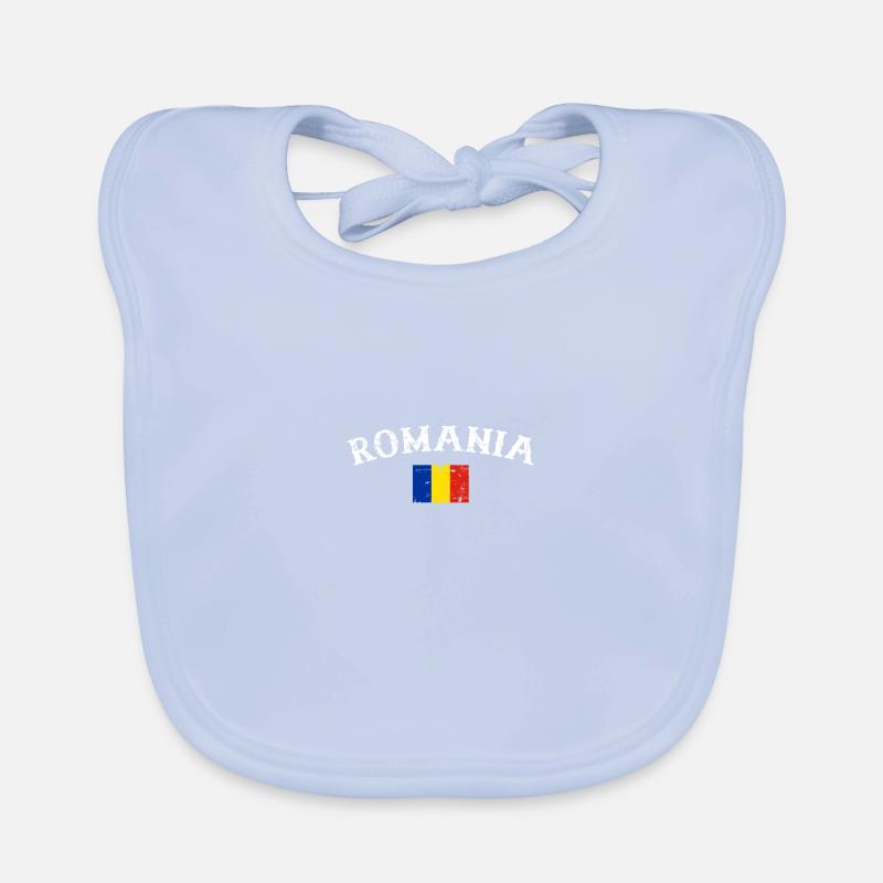 Roumanie Vintage Roumain Drapeau Roumain Roumain Bavoir bio Bébé