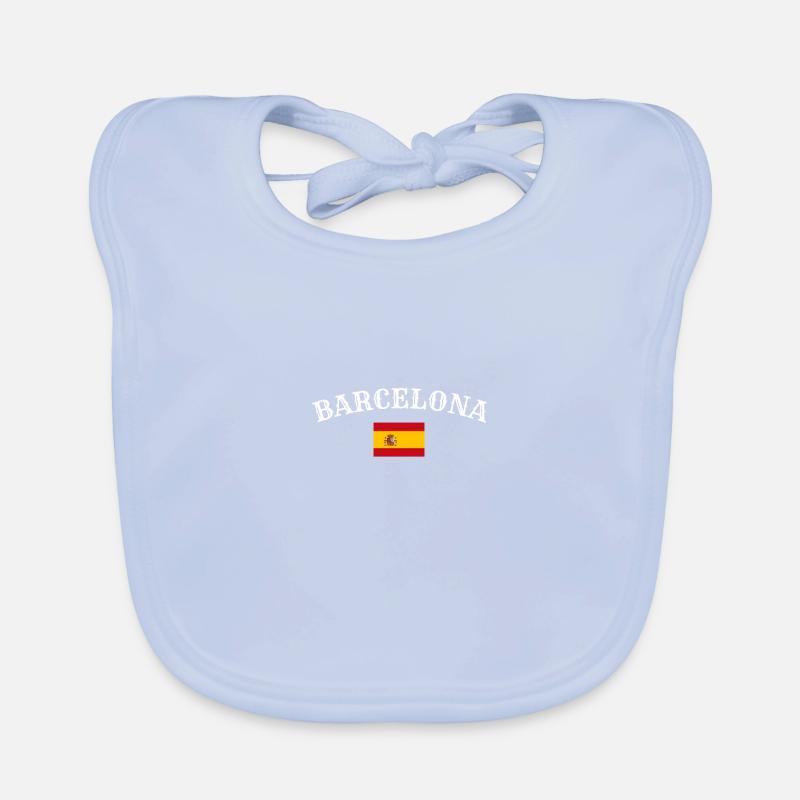 Barcelone, Espagne, Drapeau espagnol, Espagnols Bavoir bio Bébé
