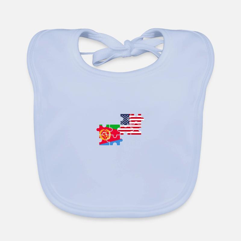 Érythrée, États-Unis, Drapeau, Américain, Érythréen Bavoir bio Bébé
