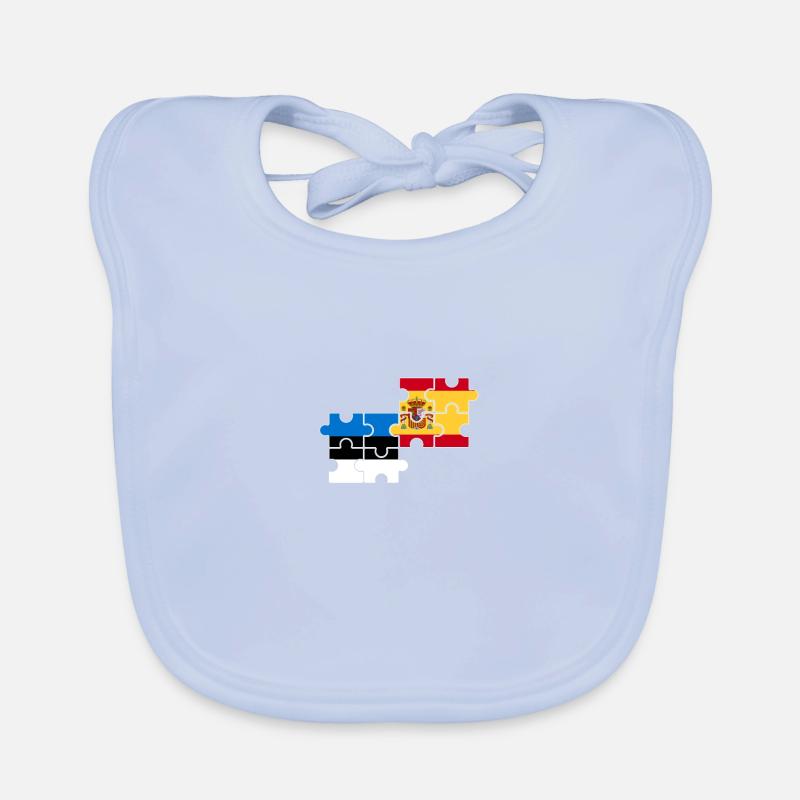 Estonie Espagne Drapeau Espagne Este Bavoir bio Bébé