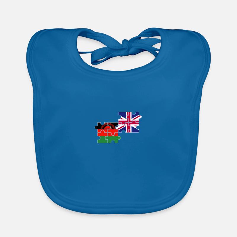 Malawi Drapeau du Royaume-Uni Malawi britannique Bavoir bio Bébé