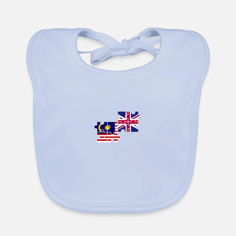 Malaisie Royaume-Uni Drapeau Malaisien britannique Bavoir bio Bébé