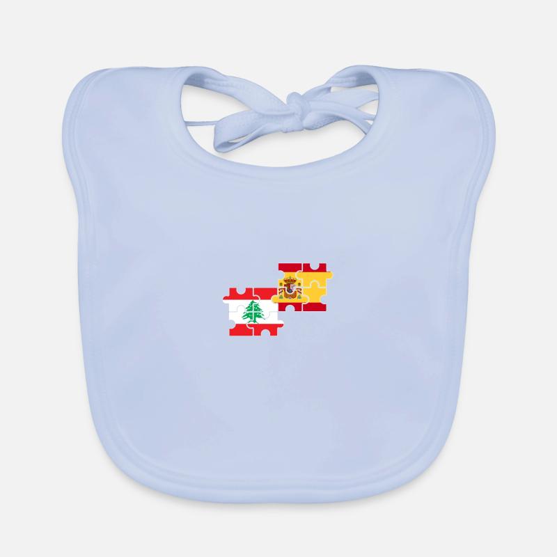 Libanon Spanien Flagge Spanisch Libanese Baby Bio-Lätzchen