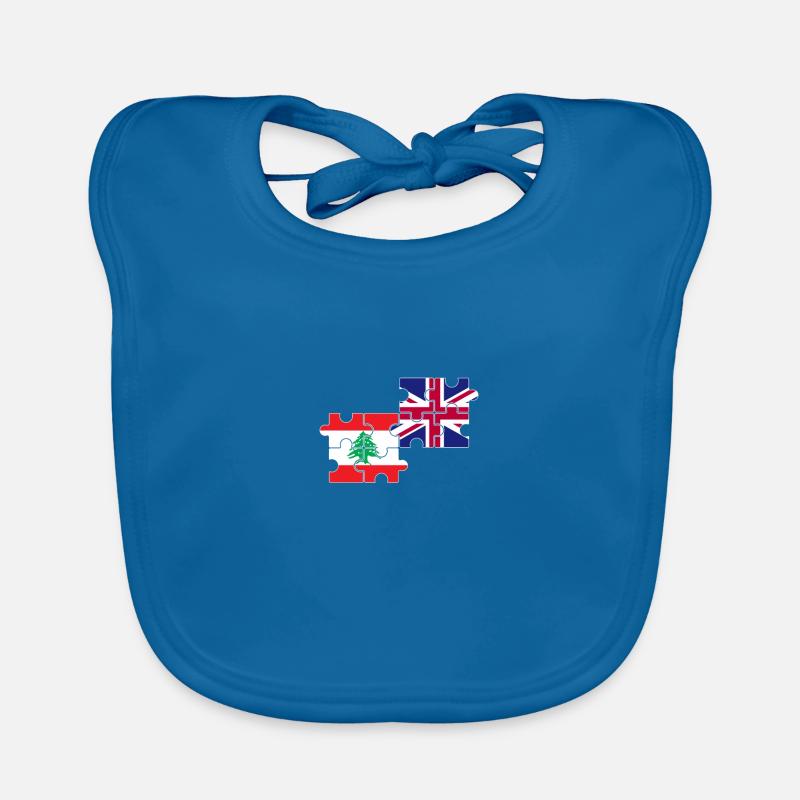 Liban Royaume-Uni Drapeau Britannique Libanais Bavoir bio Bébé