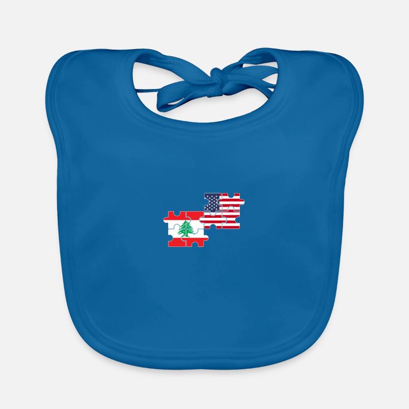Liban États-Unis Drapeau Américain Libanais Bavoir bio Bébé