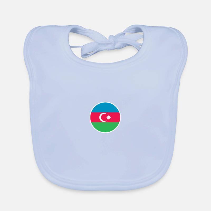 Azerbaijan Azerbaijan Flag Organic Baby Bibs