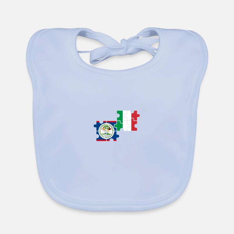 Belize Italie Drapeau Belizer Bavoir bio Bébé