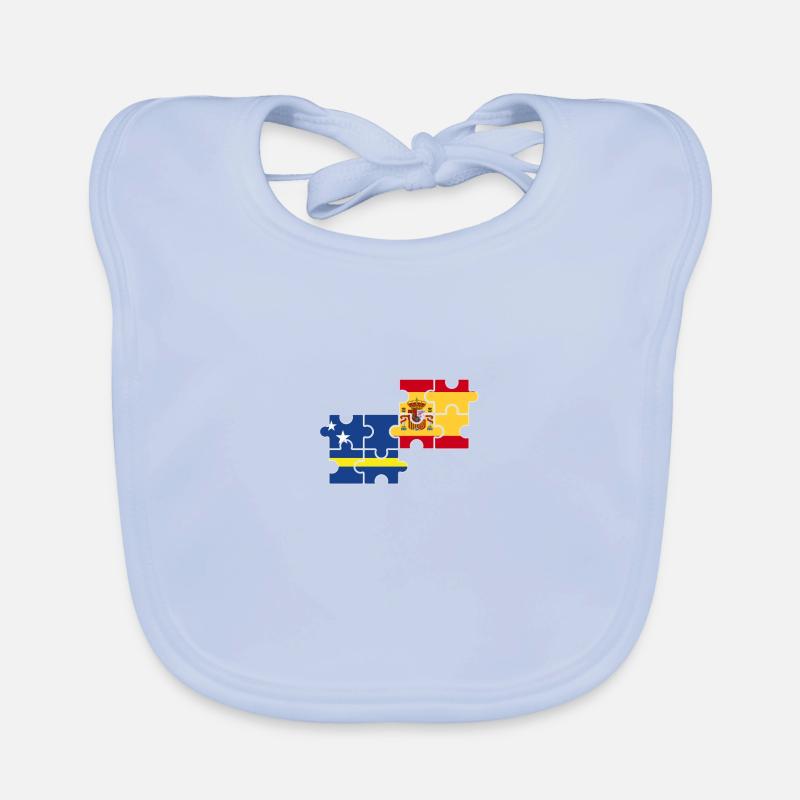 Curaçao Spain Flag Organic Baby Bibs