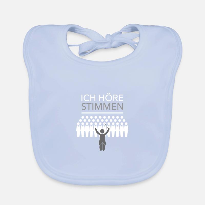Ich höre Stimmen Chor Singen Geschenk Baby Bio-Lätzchen