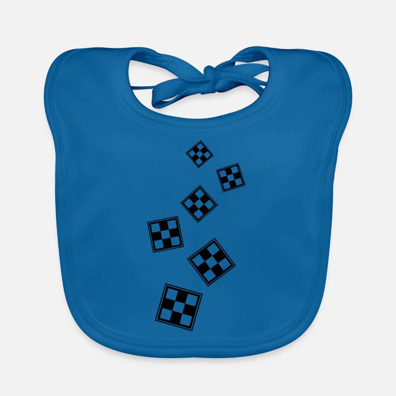 Schachbrett symbol Baby Bio-Lätzchen