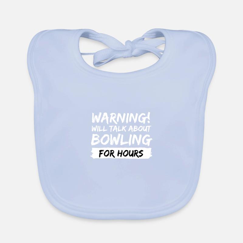 bowling strike gift idea saying Organic Baby Bibs