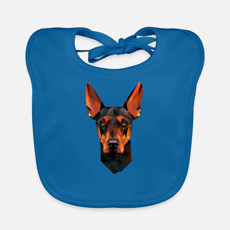 Hund Dobermann Polygon Baby Bio-Lätzchen