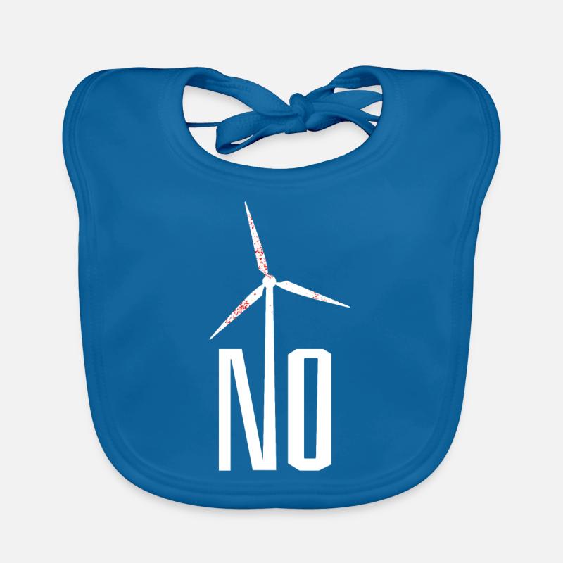 NON! Éolienne non merci - danger pour les oiseaux Bavoir bio Bébé
