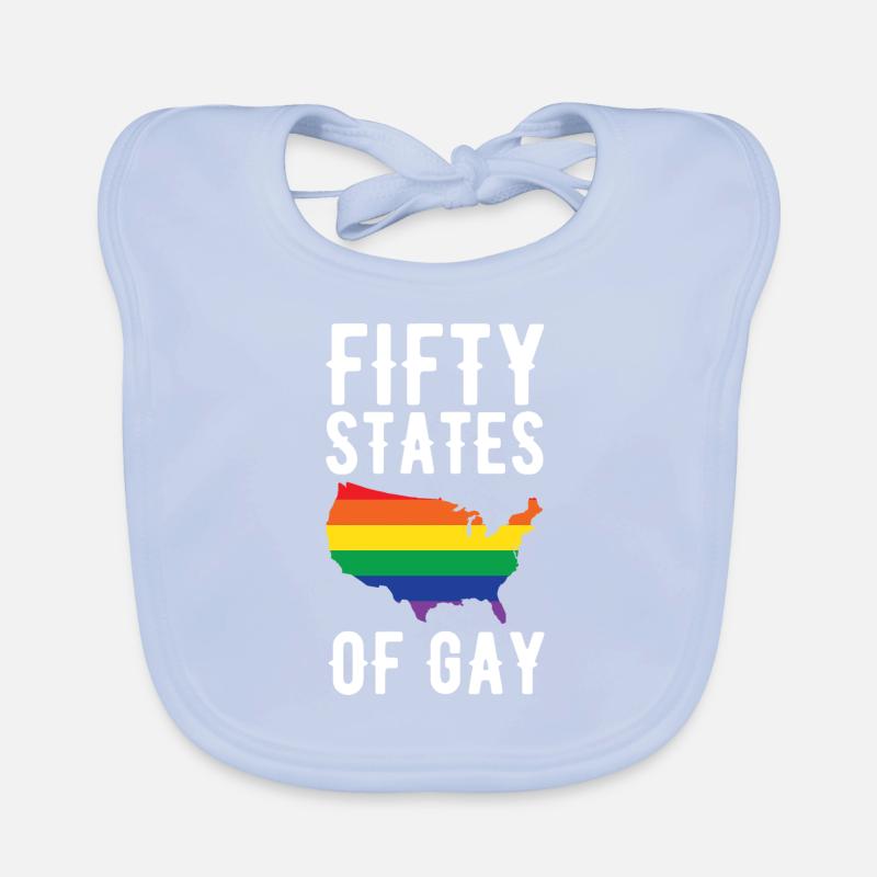 LGBT 50 États gays lesbiennes Rainbow Pride vacances Bavoir bio Bébé