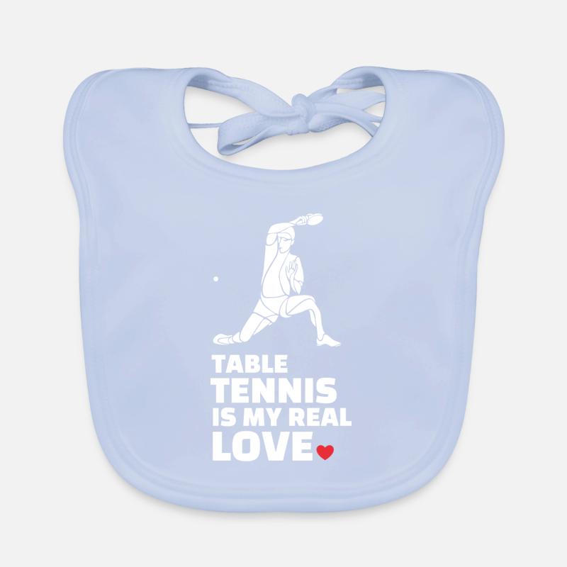 J’adore le tennis de table Bavoir bio Bébé