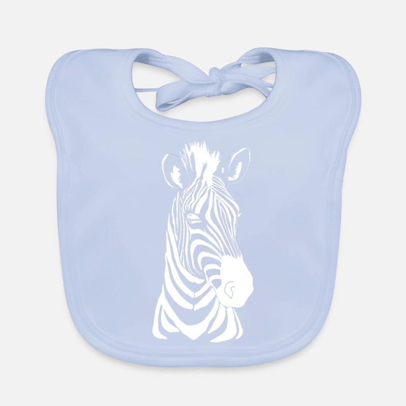 Zebra white Organic Baby Bibs