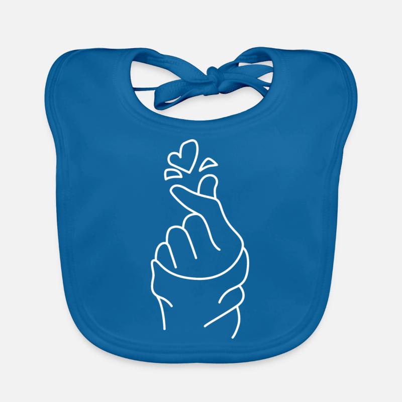 Fingerherz - Baby Bio-Lätzchen - Pfauenblau