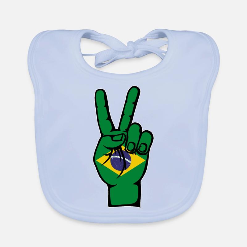 Drapeau du Brésil Symbole de la Victoire De Paix Bavoir bio Bébé
