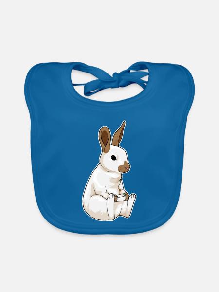 Hase Gamer Controller - Baby Bio-Lätzchen - Pfauenblau