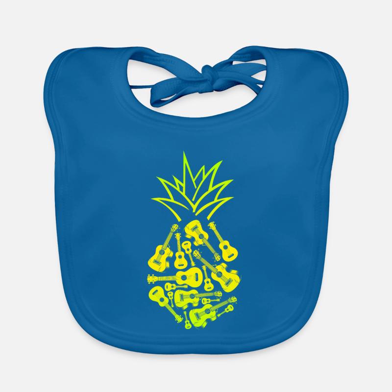 Hawaiian Ukulele Uke Pineapple Baby Bio-Lätzchen
