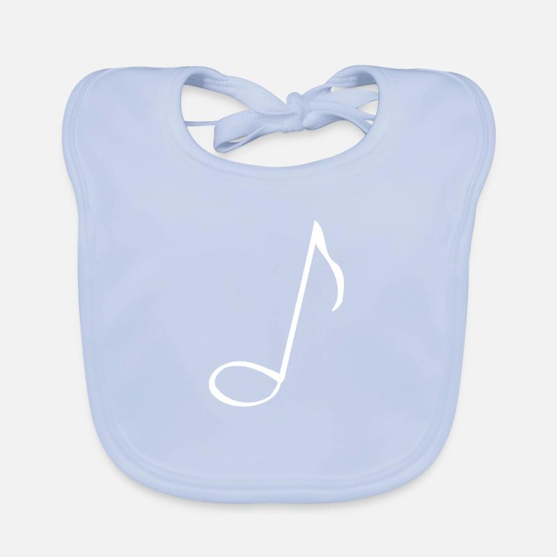 Eighth note Musical gift idea Organic Baby Bibs