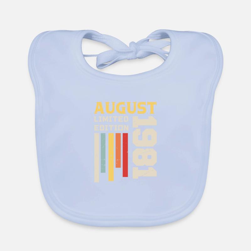 August 1981 - Geburtstagsgeschenk August 1981 August Baby Bio-Lätzchen