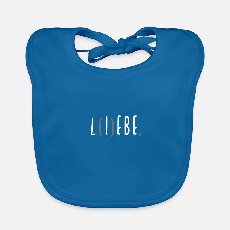Liebe, lebe, verliebt, lebensfroh, Statement Baby Bio-Lätzchen