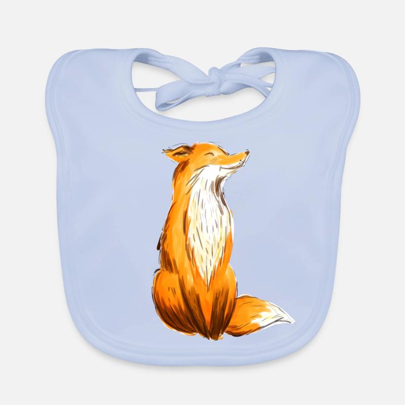 Fuchs sitzend Baby Bio-Lätzchen