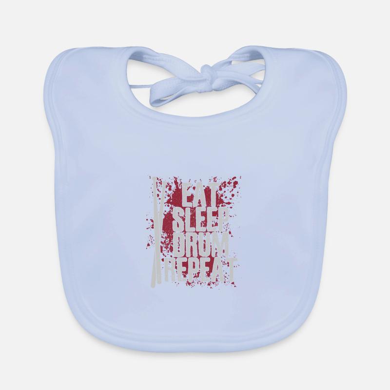 Drummer Drummer Gift Vintage Organic Baby Bibs