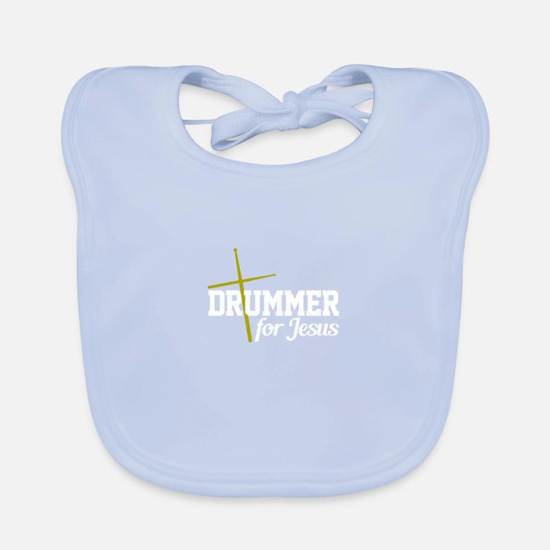 Drummer Drummer Gift Vintage Organic Baby Bibs