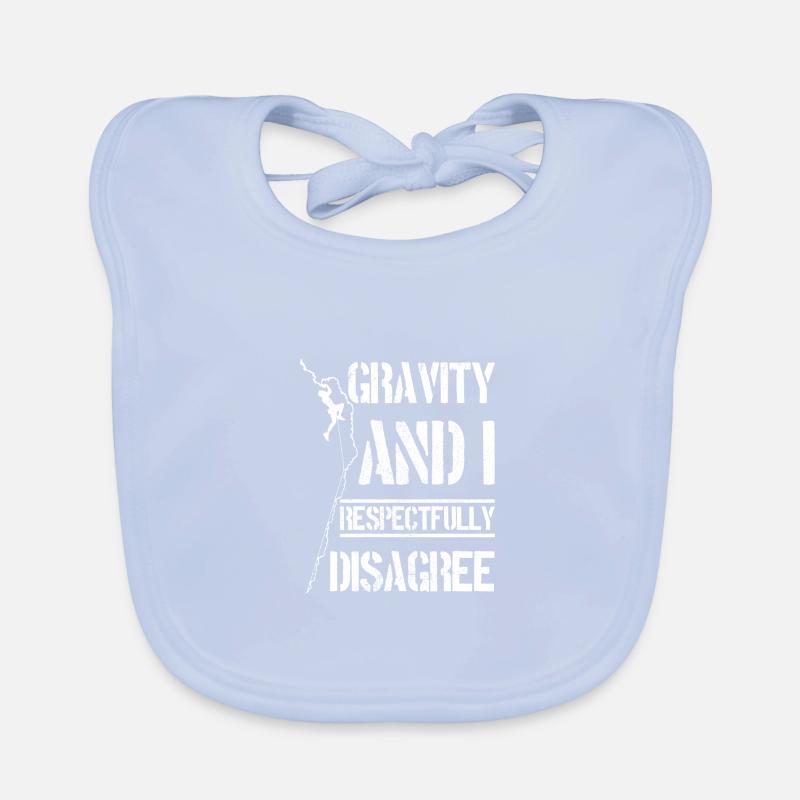 Climbing Bouldering Climber Gift Organic Baby Bibs