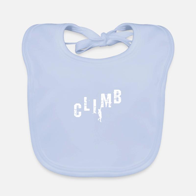 Climbing Bouldering Climber Gift Organic Baby Bibs