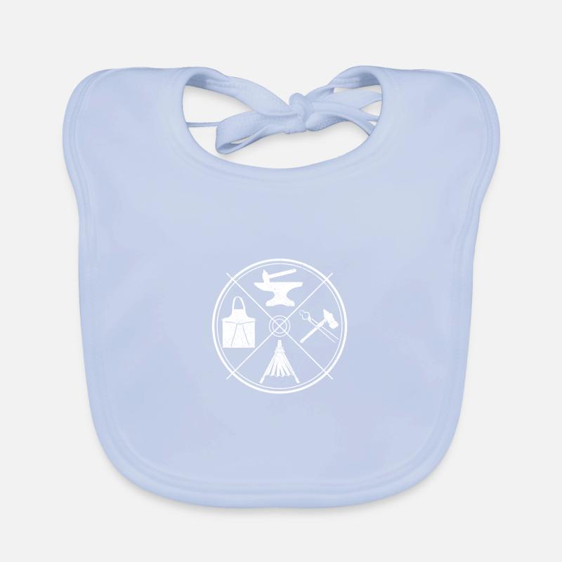 Forging Blacksmith Farrier Gift Organic Baby Bibs