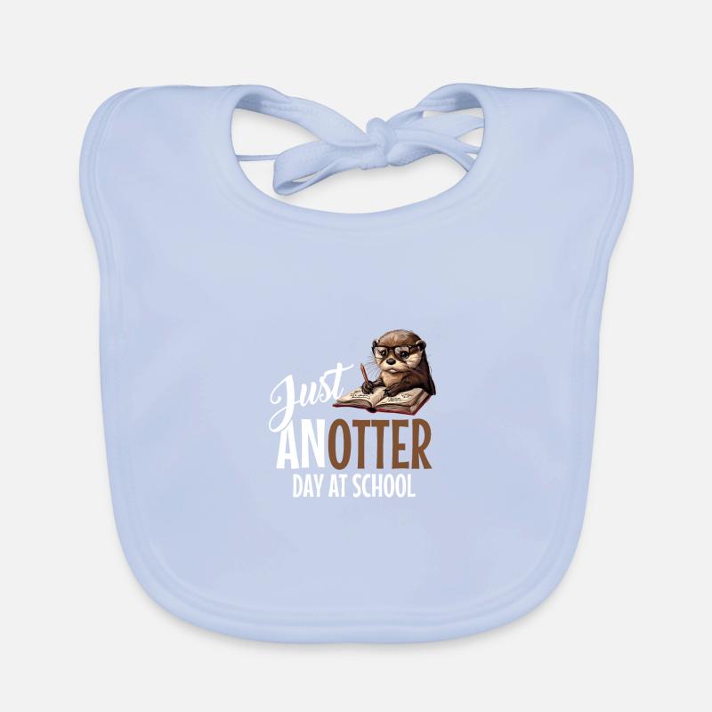 Otter Funny Gift Organic Baby Bibs